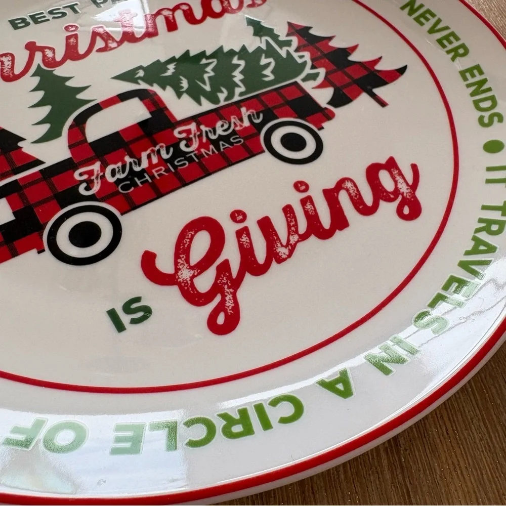 Christmas Themed Decorative Party Tray Plate
